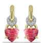 Kullatut hopeat Korvakorut Thuliitilla ja Valkoisella Topaasilla