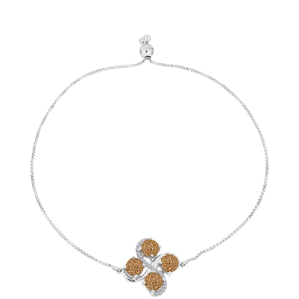 HopeaRannekoru Kultaisella Druusilla ja Valkoisella Topaasilla