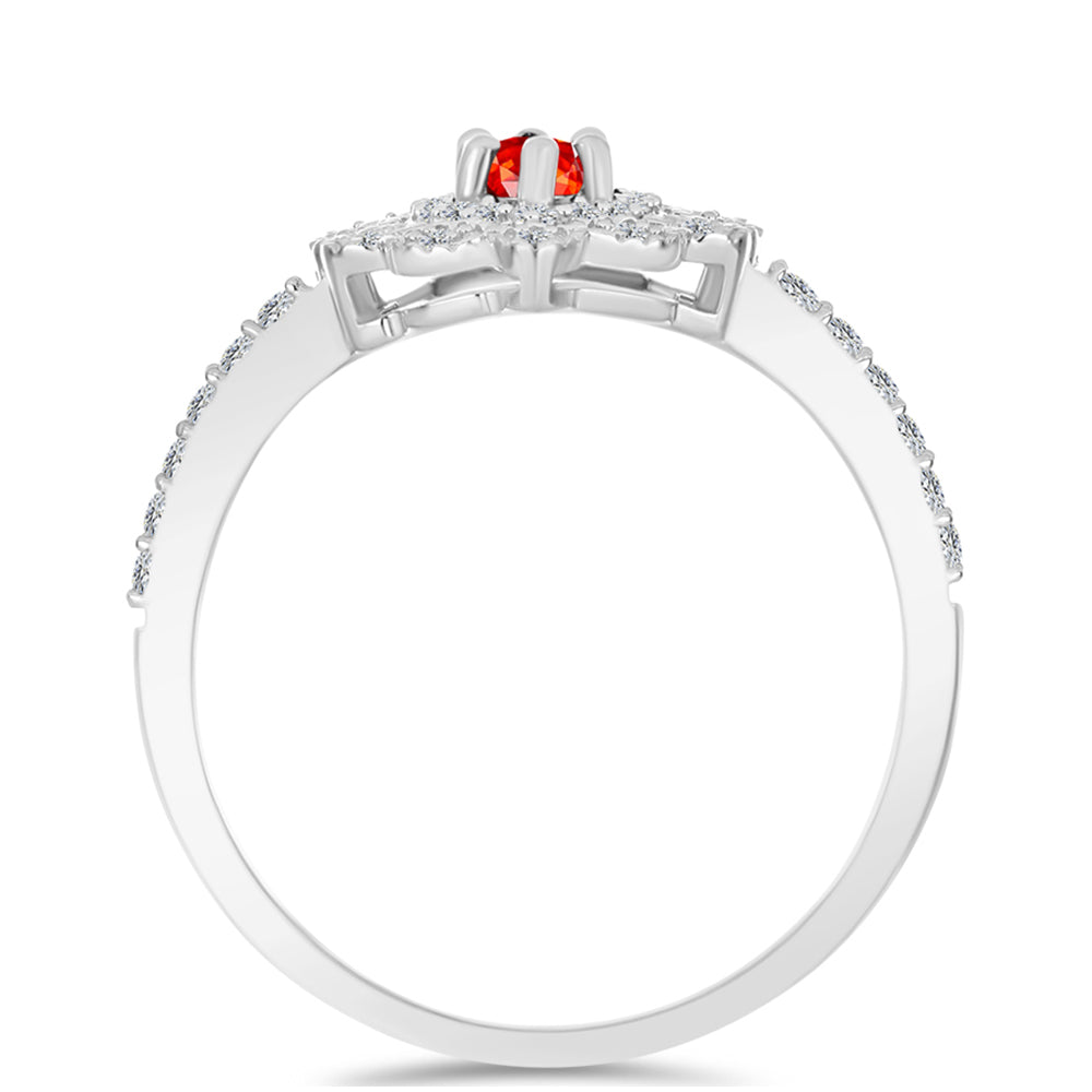 HopeaSormus Punaisella Etiopialaisella Lega Dembi Opaalilla ja Valkoisella Topaasilla