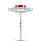 HopeaSormus Punaisella Etiopialaisella Lega Dembi Opaalilla ja Valkoisella Topaasilla