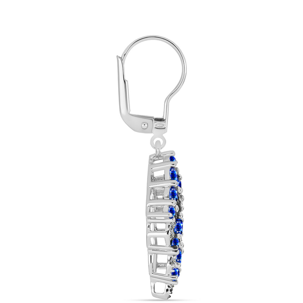 HopeaKorvakorut Australialaisella Sinisellä Safiirilla ja Valkoisella Topaasilla 2 