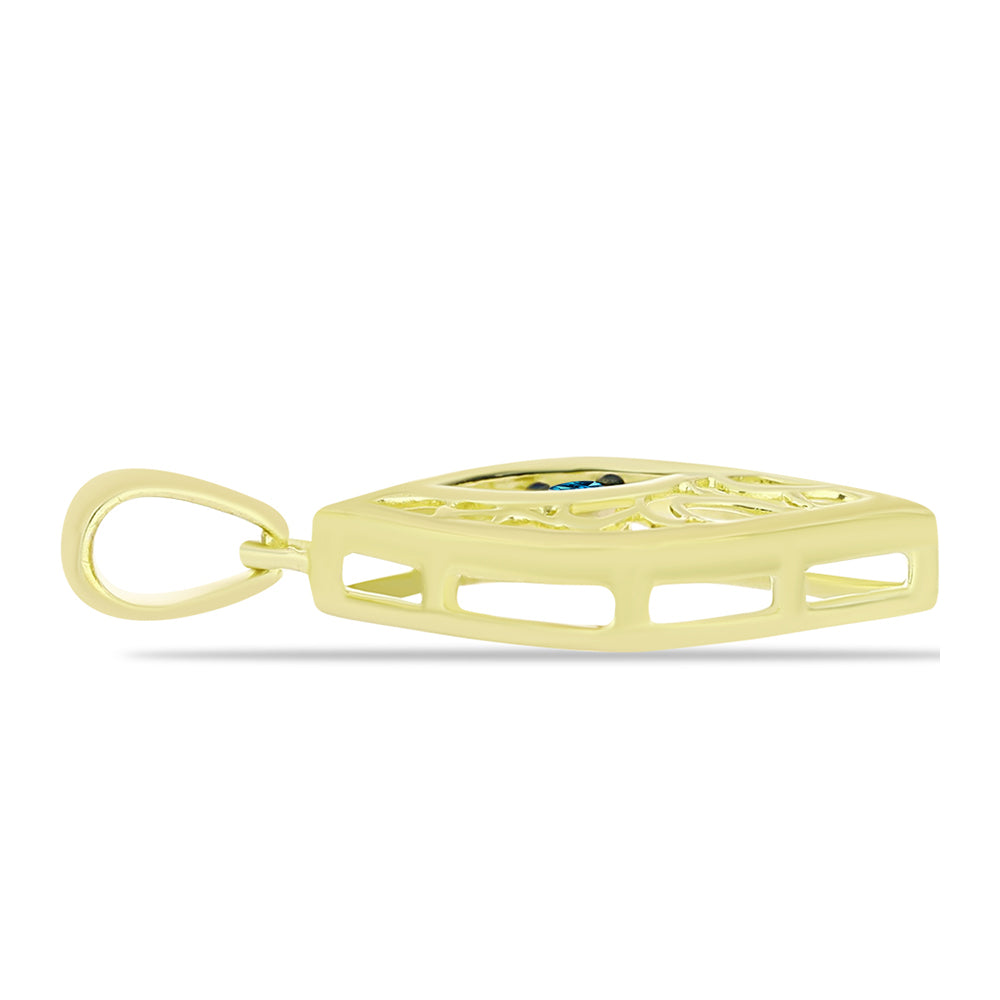 Kullattu hopeaRiipus Sinisellä Timantilla