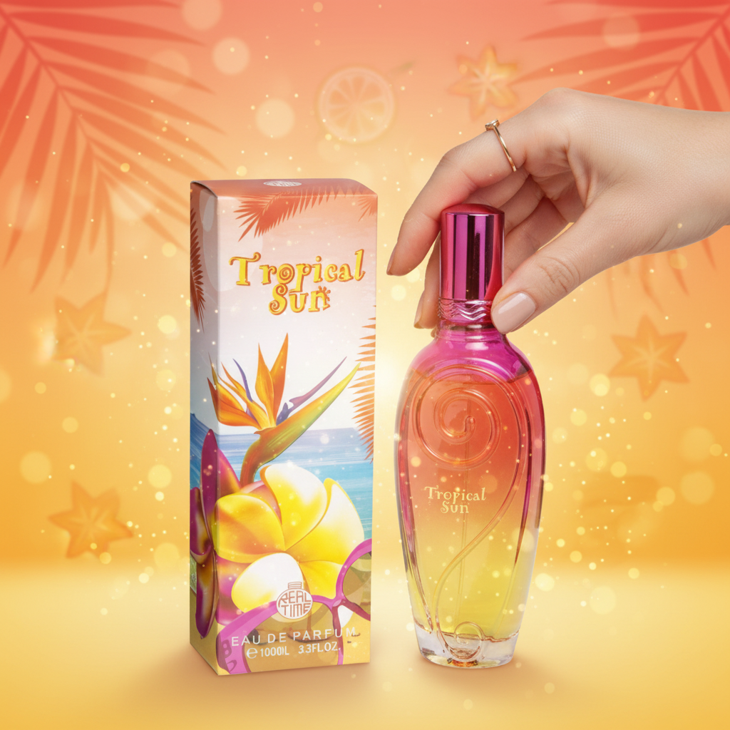 EDP 100ml “Tropical Sun“ Real Time,  korkea 3%:n hajusteöljypitoisuus