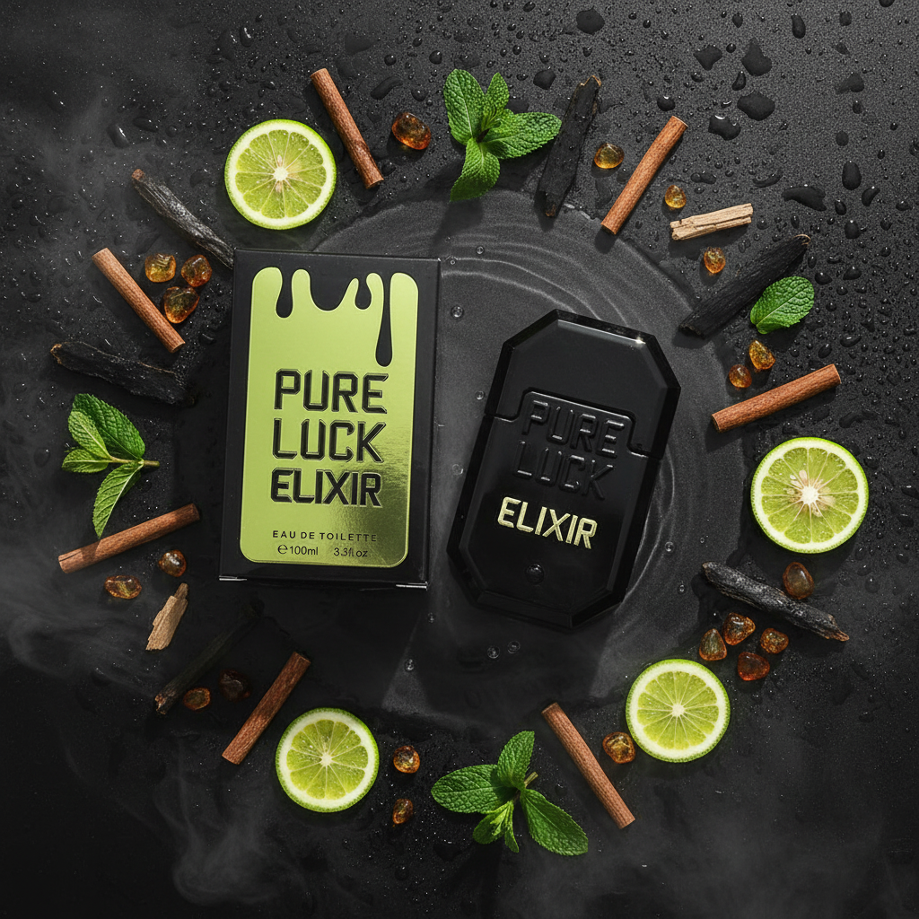 EDT 100 ml ”Pure Luck Elixir” – puumainen, aromaattinen tuoksu