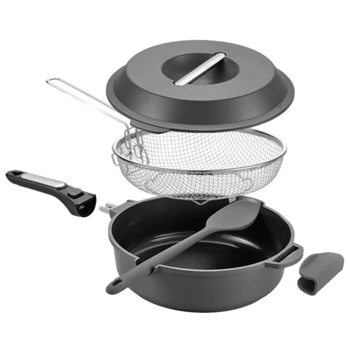 Omni Pan -keraaminen monitoimipannu – tummanharmaa 1 