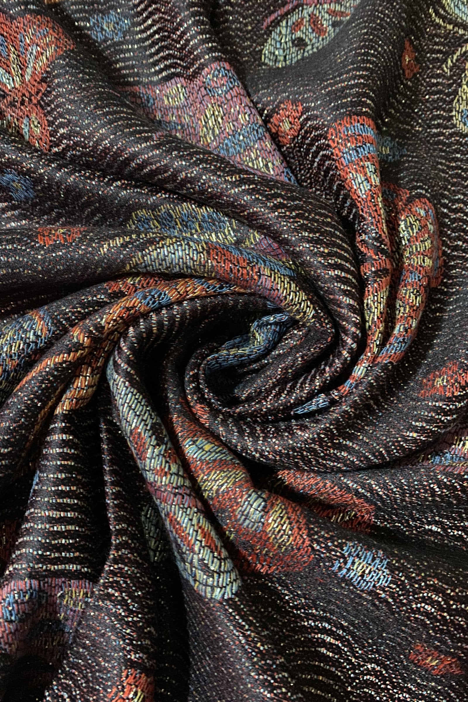 100% Aito Pashmina Kashmirhuivi/-saali, 70 cm x 180 cm, Perhoskuviollinen 2 