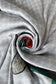 Silkkihuivi/-saali, 90 cm x 180 cm, Muotimehiläinen Reunuksella, Hopeanharmaa