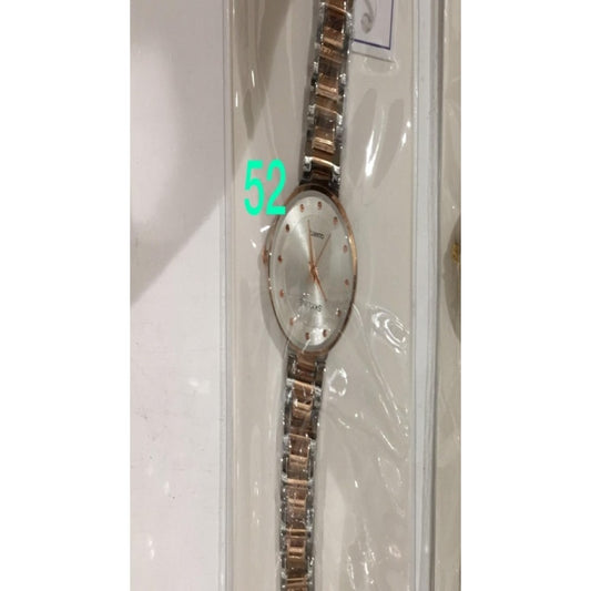 Rose and white alloy watch