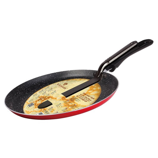 Bleumann pannukakkupannu 3 -kerroksisella tarttumattomalla marmoripinnalla ja kääntäjällä, 24 cm