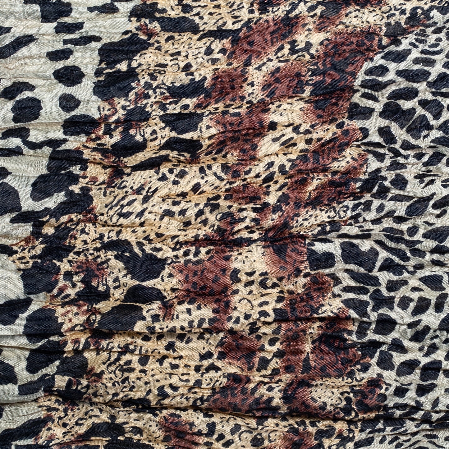 Muotihuivi, 100% viskoosia, 180 cm x 50 cm, Jaguarin ruskea