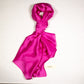 100% Silkkihuivi, 90 cm x 180 cm, Vaaleanpunainen Fuksia