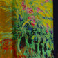 100% Silkkihuivi, 90 cm x 180 cm, Klimt Öljymaalattu Kukkapuutarha