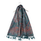 100% aito Pashmina-kashmirhuivi/-saali, 70 cm x 180 cm, kiiltävä, sinivihreä