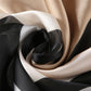 Khaki 100% Silk Simple Bow Print Silk Scarf, 90cm x 180cm