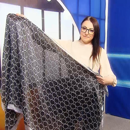 100% aito silkkihuivi/-saali, 90 cm x 180 cm, harmaa