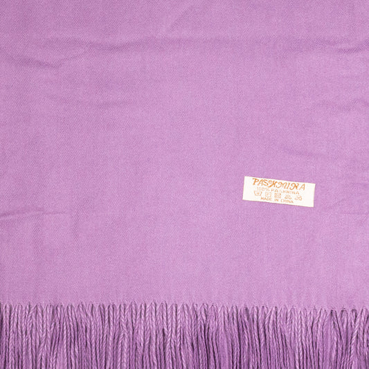 100% Pashmina Kashmirhuivi, 70 cm x 170 cm, Superpehmeä Lila