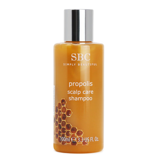 Propolista sisältävä virkistävä ja rauhoittava shampoo päänahan hoitamiseen, 100 ml