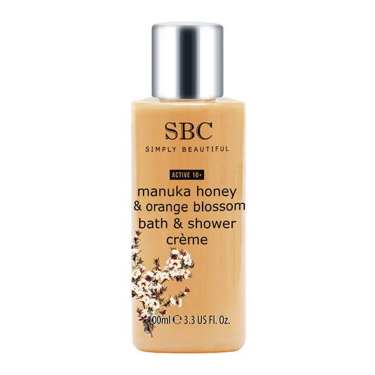 Kosteuttava suihkuvoide Manuka hunajalla ja appelsiininkukalla, 100 ml