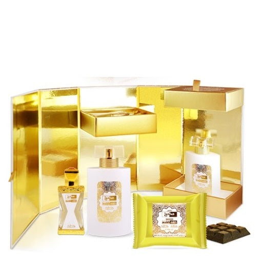 Nabeel MAKH MIKH gift set: eau de perfume 50ml, concentrated oil perfume 20ml, bakhoor 40g 3 