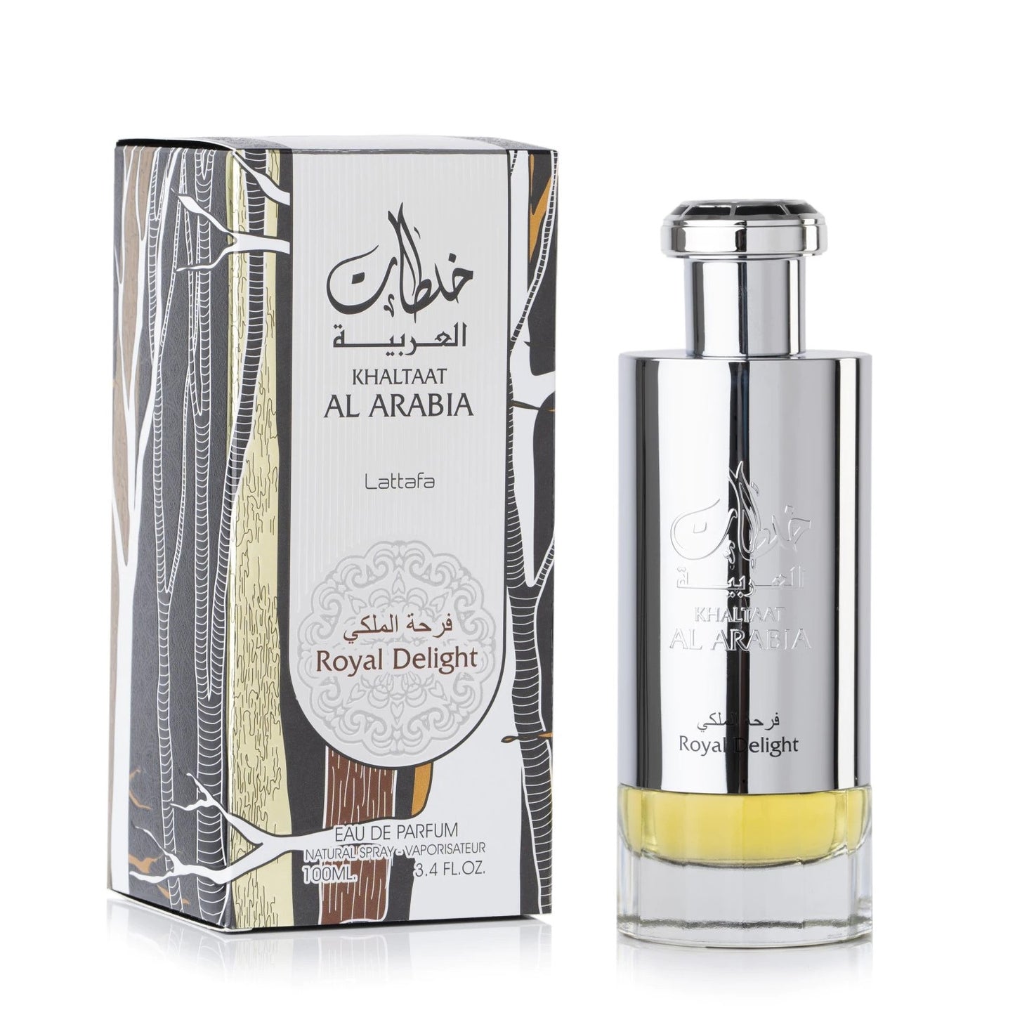 100 ml Eau de Perfume Khalaat Arbia Silver - Mausteinen, Puinen ja Hedelmäinen Tuoksu Naisille