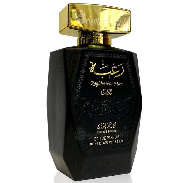 100 ml Eau de Perfume Raghba Intense Oriental - Makea ja Puinen Tuoksu Miehille