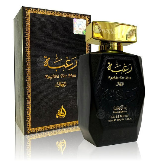 100 ml Eau de Perfume Raghba Intense Oriental - Makea ja Puinen Tuoksu Miehille
