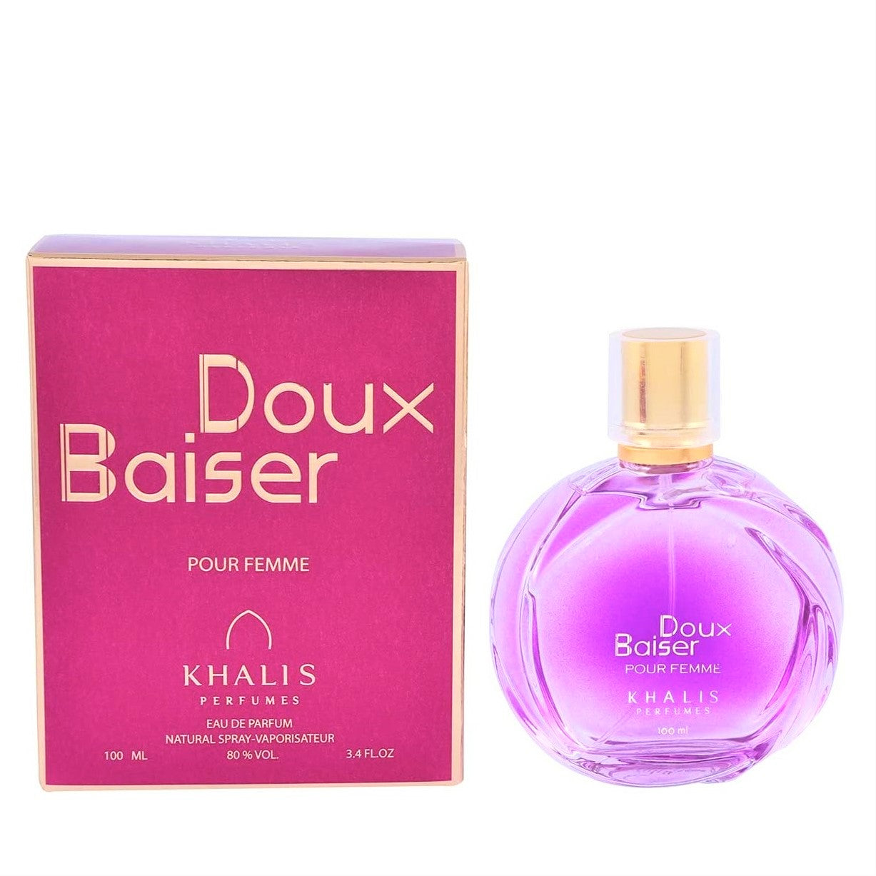 100 ml Eau de Perfume Doux Baiser - Mausteinen, Vaniljainen ja Hedelmäinen Tuoksu Miehille ja Naisille