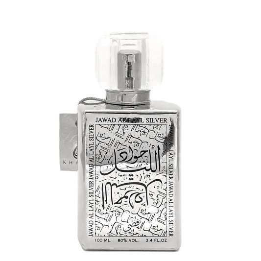 100 ml Eau de Perfume Jawad Al Layl Silver - Myskin ja Hedelmien Tuoksu Miehille ja Naisille