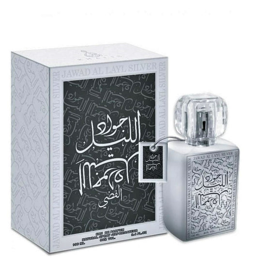 100 ml Eau de Perfume Jawad Al Layl Silver - Myskin ja Hedelmien Tuoksu Miehille ja Naisille