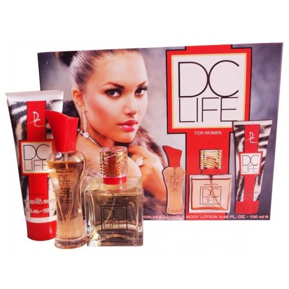 Dorall DC Life 3 pcs gift box for women: EDT 100ml + EDT 30ml + Hand and body cream 100ml
