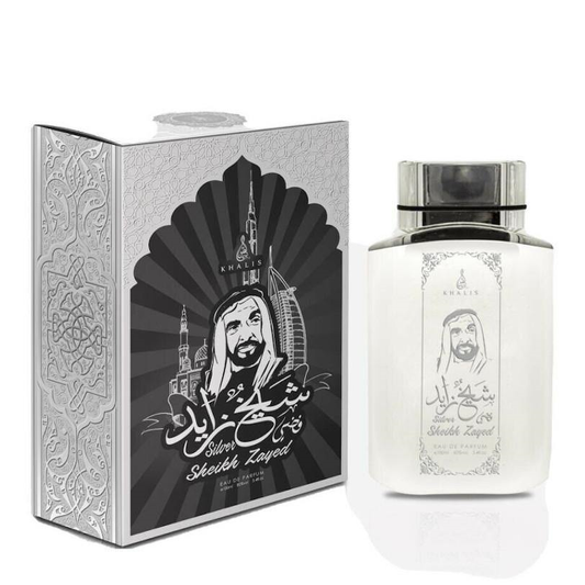 100 ml Eau de Hajuvesi SHEIKH ZAYED SILVER - Makea Myskin Tuoksu Miehille