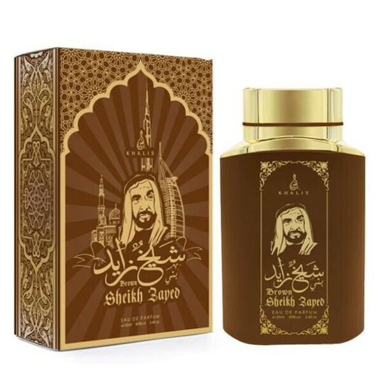 100 ml Eau de Hajuvesi SHEIKH ZAYED BROWN - Oud ja Vanilja Tuoksu Miehille