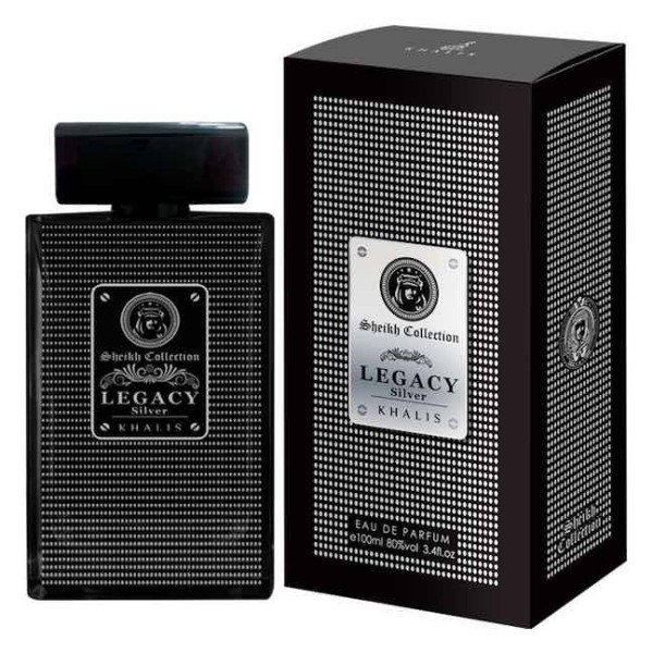 100 ml Eau de Perfume LEGACY SILVER - Hedelmäinen ja Nahkainen Tuoksu Miehille