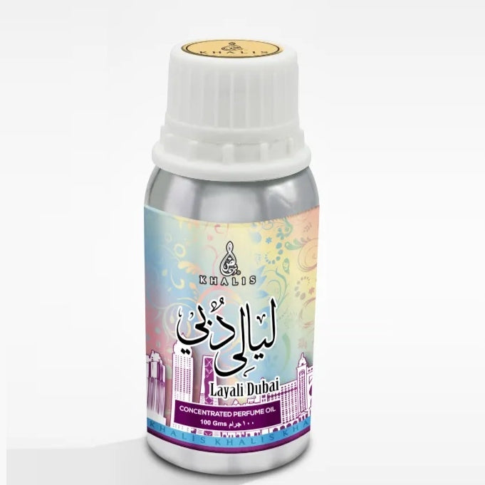 100 ml parfyymiöljy LAYALI DUBAI - Meripihkan ja Vaniljan Tuoksu Naisille 1 