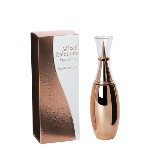 100 ml Eau de Perfume "MIXED EMOTIONS SPARKLING" Kukkainen ja puinen tuoksu naisille.,  korkea 6%:n hajusteöljypitoisuus