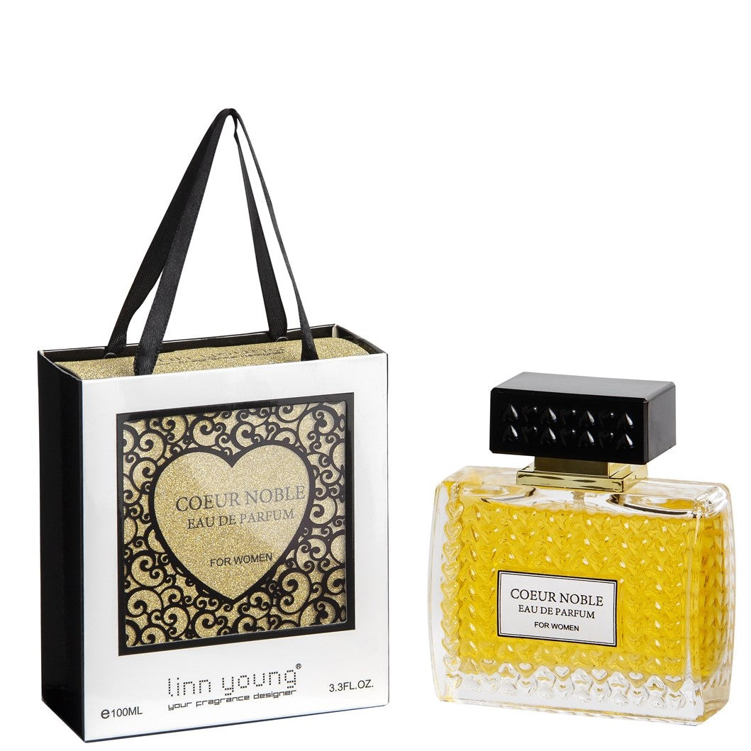 100 ml Eau de Perfume "COEUR NOBLE" Kukkainen ja puinen tuoksu naisille,  korkea 6%:n hajusteöljypitoisuus