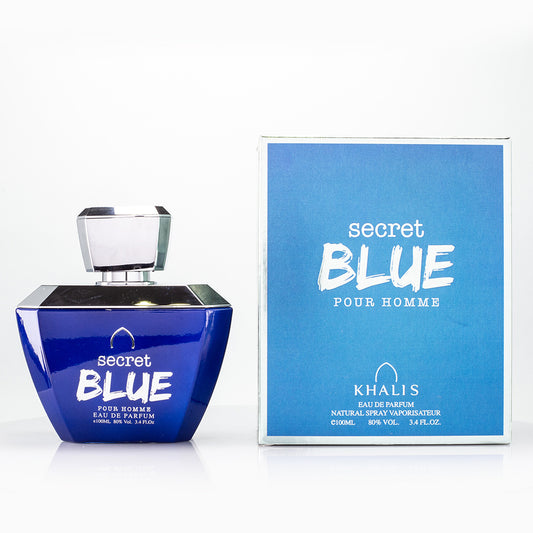 100 ml Eau de Perfume SECRET BLUE - Mausteinen ja hedelmäinen myskituoksu miehille