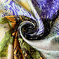 100% Silkkihuivi, 90 cm x 180 cm, Van Gogh, Sypressi ja tähti