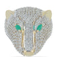 Kullattu hopeasormus Brasilian Smaragdilla ja Valkoisella Topaasilla