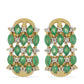 Kullatut hopeat korvakorut Brasilian Smaragdilla ja Valkoisella Topaasilla